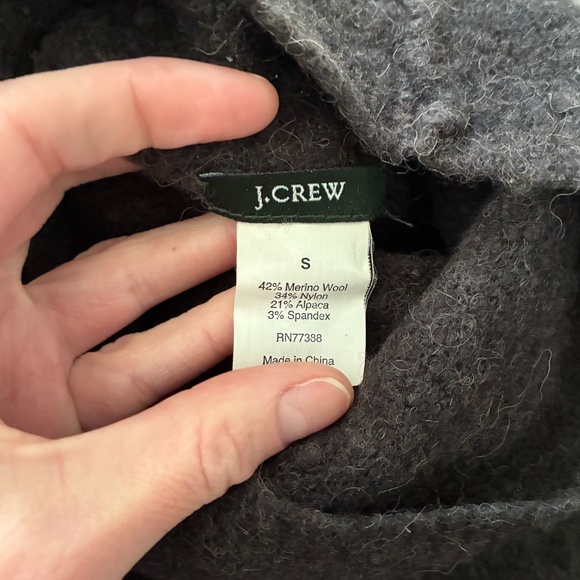 J.Crew Women's Small Turtleneck, Wool Blend, Grey/White Flecks - Picture 2 of 5